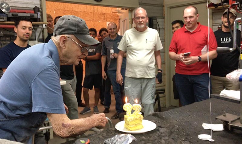 itec retired volunteer celebrates birthday